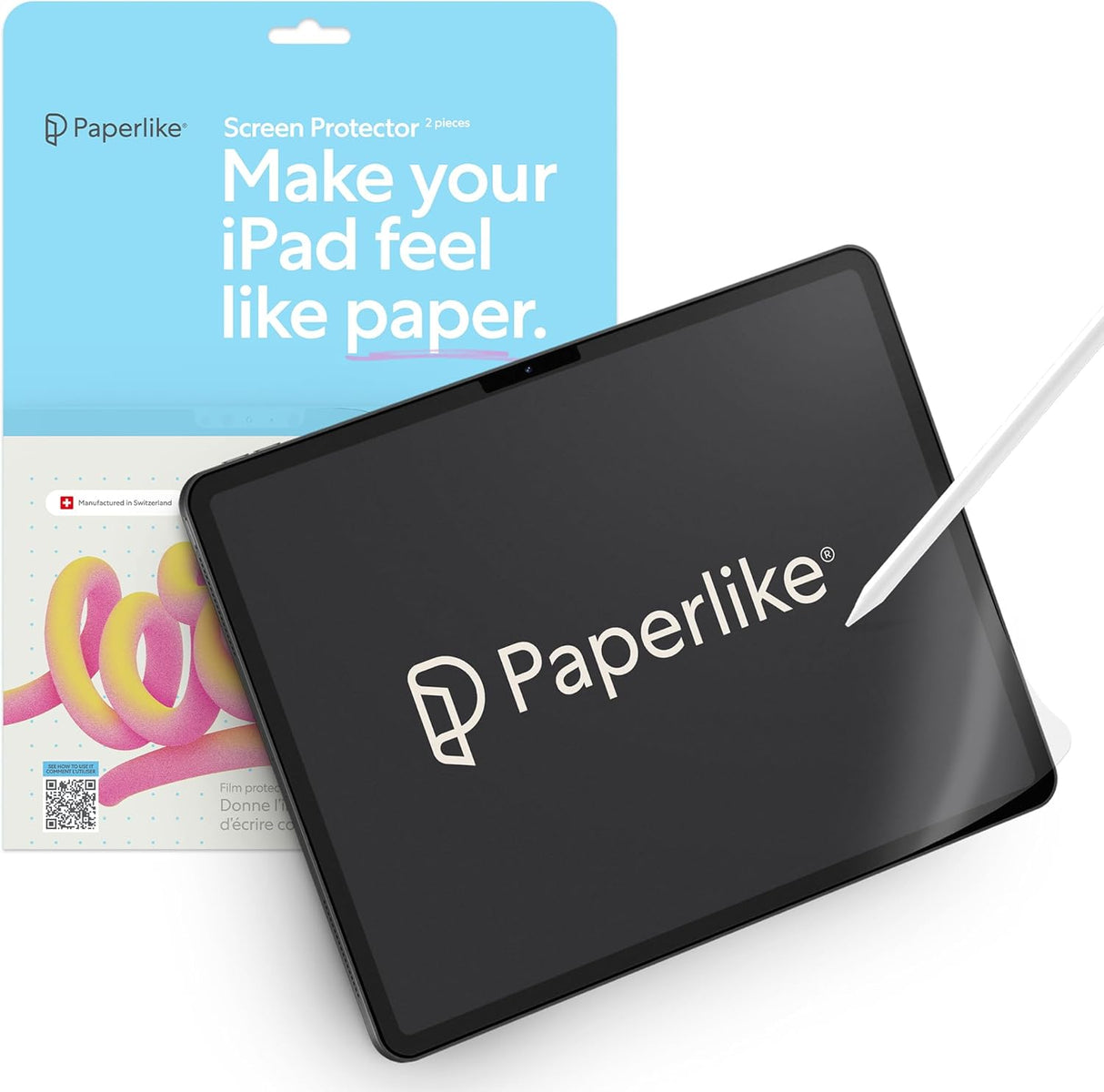 Paperlike 2.1 (1 Pieces) for iPad Pro 11" - 13” (2024) - Transparent Screen Protector for Notetaking and Drawing Like on Paper